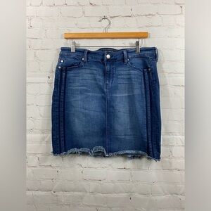 Liverpool Denim Jean 5 Pocket Raw Hem Skirt Womens Size 10/30